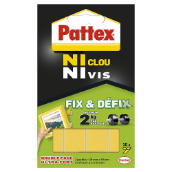 Colle de fixation PATTEX Ni clous ni vis objets lourds, 460 g blanc