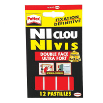 Pastilles adhésives rouge Ni Clou Ni Vis Pattex 2,75kg