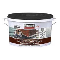 Revêtement anti-infiltrations toitures 100% silicone noir Rubson 1m2 1kg