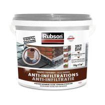 Revêtement anti-infiltrations toitures 100% silicone gris Rubson 1m2 1kg