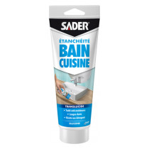 Mastic silicone bain & cuisine translucide Sader 200ml
