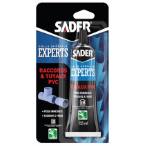 Colle expert raccords & tuyaux PVC Sader 55ml