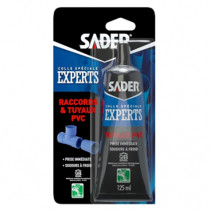 Colle expert raccords & tuyaux PVC Sader 125ml