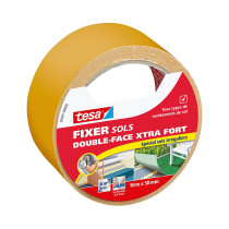 Ruban adhésif double-face fixation sols irréguliers Tesa 10m x 50mm