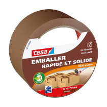 Ruban adhésif emballage cartons marron Tesa 66m x 50mm