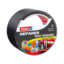 Adhésif toile de réparation 1001 usages noir Tesa 10m x 50mm
