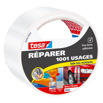 Adhésif toile de réparation 1001 usages blanc Tesa 10m x 50mm