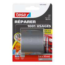 Adhésif toile de réparation 1001 usages gris Tesa 5m x 50mm