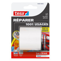 Adhésif toile de réparation 1001 usages blanc Tesa 5m x 50mm