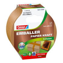 Ruban adhésif d\'emballage papier Kraft écologique Tesa 20m x 50mm