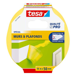 Adhésif de masquage murs & plafonds Tesa 50m x 50mm