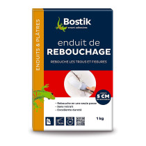 Enduit de rebouchage poudre Enduits & plâtres Bostik 1kg