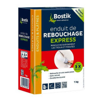 Enduit de rebouchage express trous et fissures Bostik 1kg