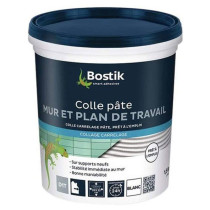 Colle pâte mur et plan de travail gris Bostik 1,5kg