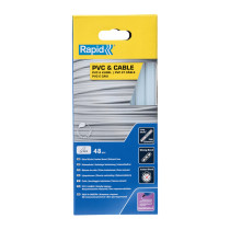 48 bâtons de colle PVC & Câbles Rapid Ø 12 x 190mm – transparent