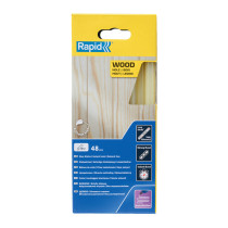 48 bâtons de colle Bois Rapid Ø 12 x 190mm coloris jaune
