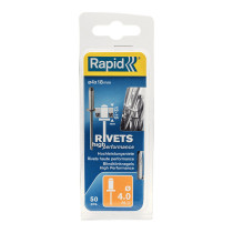Boite 50 rivets haute performance + foret Rapid - Ø 4 x 18mm - aluminium