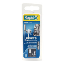 Boite 50 rivets haute performance + foret Rapid - Ø 4.8 x 14mm - aluminium