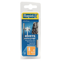 Boite 50 rivets étanches + foret Rapid - Ø 4 x 12mm - aluminium