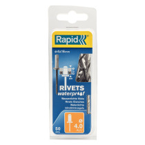 Boite 50 rivets étanches + foret Rapid - Ø 4 x 16mm - aluminium
