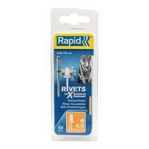Boite 50 rivets + foret Rapid - Ø 4 x 12mm - inox