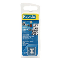Boite 25 rivets tubulaires Rapid - 9x3x13mm - acier