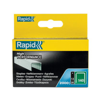 Boite 2000 agrafes fil plat Rapid - 140/12mm - acier galvanisé