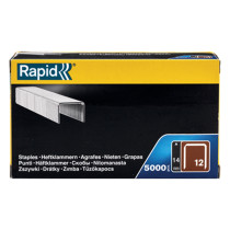 Boite 5000 agrafes fil plat Rapid - 12/14mm - acier galvanisé