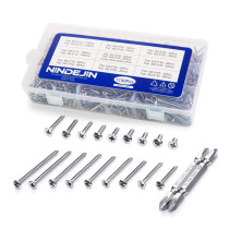 Coffret 1132 vis à bois fraisée + bombée Ø 3,5mm - zingué