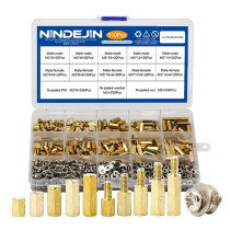 Coffret 910 manchons hexagonaux + vis + rondelles + écrous - Ø 3 mm