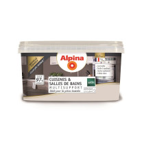 Peinture acrylique cuisines & salles de bains Alpina 2,5L satin nuage - Fabrication française