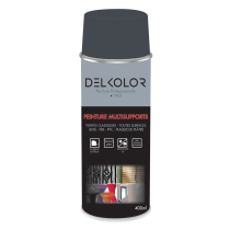 Peinture aérosol multisupport gris ardoise RAL 7024 400ml Delkolor