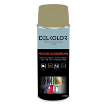 Peinture aérosol multisupport beige gris RAL 1019 400ml Delkolor