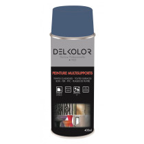 Peinture aérosol multisupport bleu brillant RAL 5007 400ml Delkolor