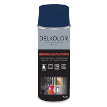 Peinture aérosol multisupport bleu cobalt RAL 5013 400ml Delkolor