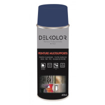 Peinture aérosol multisupport bleu marine RAL 5010 400ml Delkolor