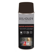 Peinture aérosol multisupport marron foncé RAL 8017 400ml Delkolor