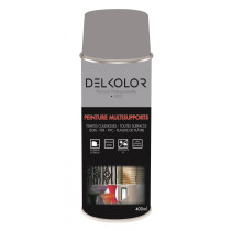 Peinture aérosol multisupport gris argent RAL 7001 400ml Delkolor