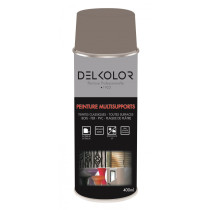 Peinture aérosol multisupport gris métal RAL 9007 400ml Delkolor