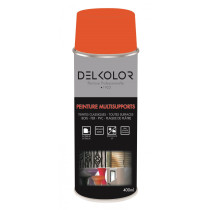 Peinture aérosol multisupport mandarine RAL 2004 400ml Delkolor