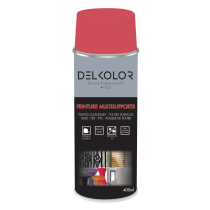 Peinture aérosol multisupport rose RAL 3017 400ml Delkolor