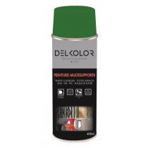 Peinture aérosol multisupport vert pin RAL 6029 400ml Delkolor