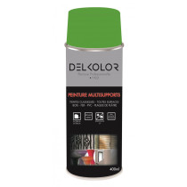 Peinture aérosol multisupport vert pomme RAL 6018 400ml Delkolor