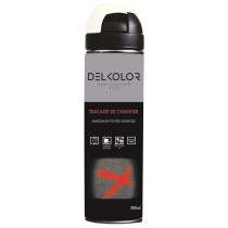Peinture aérosol traçage de chantier blanc 500ml Delkolor
