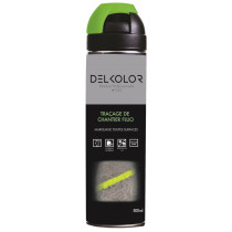 Peinture aérosol traçage de chantier vert 500ml Delkolor
