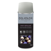 Peinture aérosol multisupport argent métallisé 400ml Delkolor