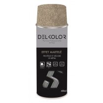 Peinture aérosol effet martelé argent 400ml Delkolor