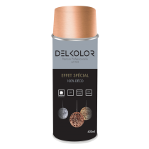 Peinture aérosol effet 100% déco cuivre 400ml Delkolor