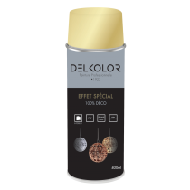 Peinture aérosol effet 100% déco or 400ml Delkolor