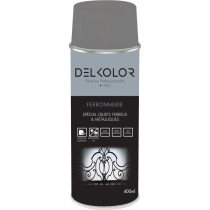 Peinture aérosol ferronnerie gris 400ml Delkolor